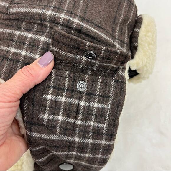Stetson Mens Plaid Sherpa Hat Trapper Ushanka Winter Large - Picture 7 of 11